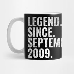 Legend since September 2009 Birthday Shirt Happy Birthday Shirts Mug